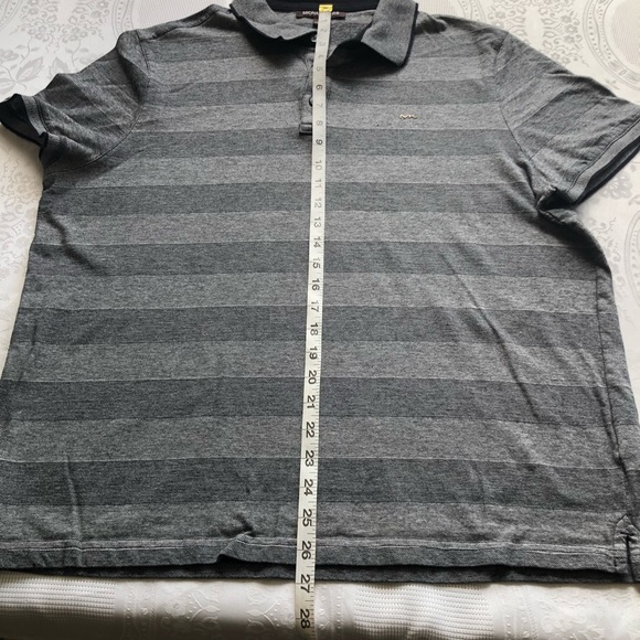 Michael Kors Gray Stripes Polo Shirt Men’s Size XL Short Sleeves Classic-Fit - Picture 6 of 16